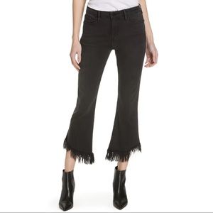 Le Crop Mini Boot Shredded Hem Jeans
